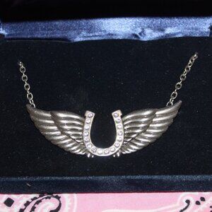 Montana Silversmiths Horseshoe Wings Statement Necklace